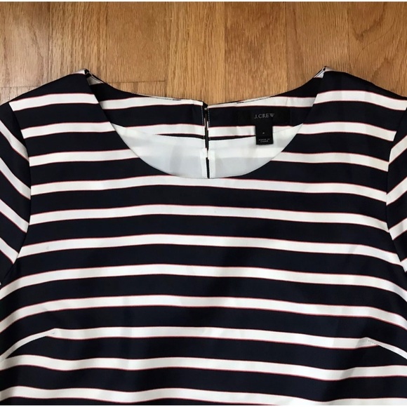 COPY - J. Crew Jules Silk Dress Striped  100% Silk 2 - Picture 3 of 6